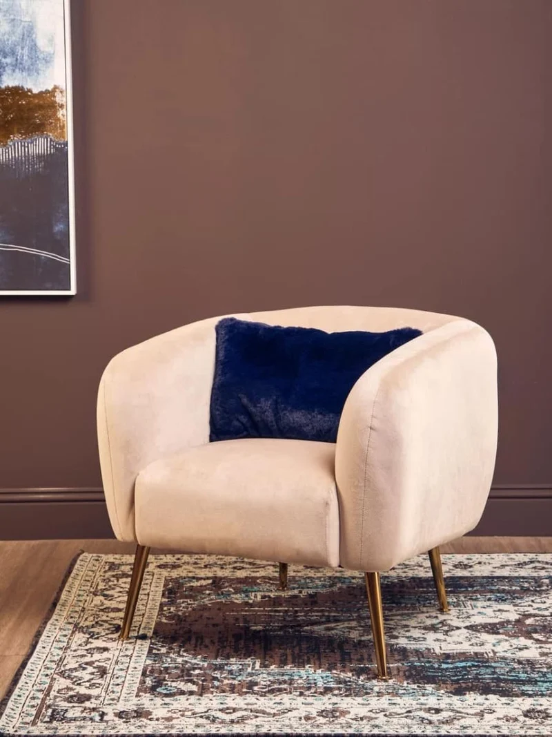 Bosie Lamina Navy Blue Rectangular Cushion