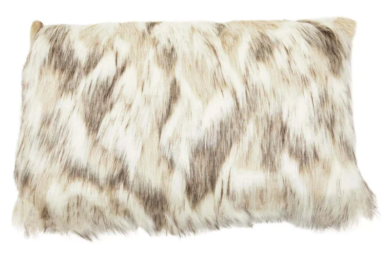 Bosie Lamina Natural Rectangular Fur Cushion