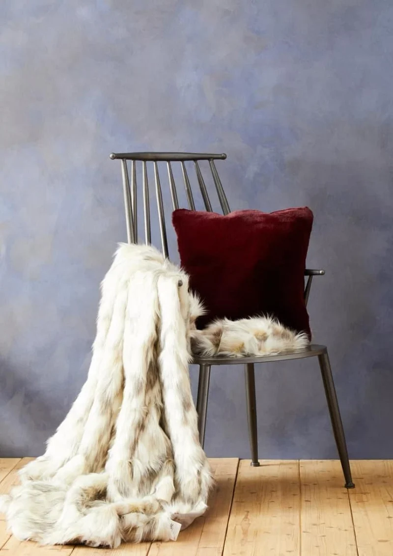 Bosie Lamina Natural Fur Throw