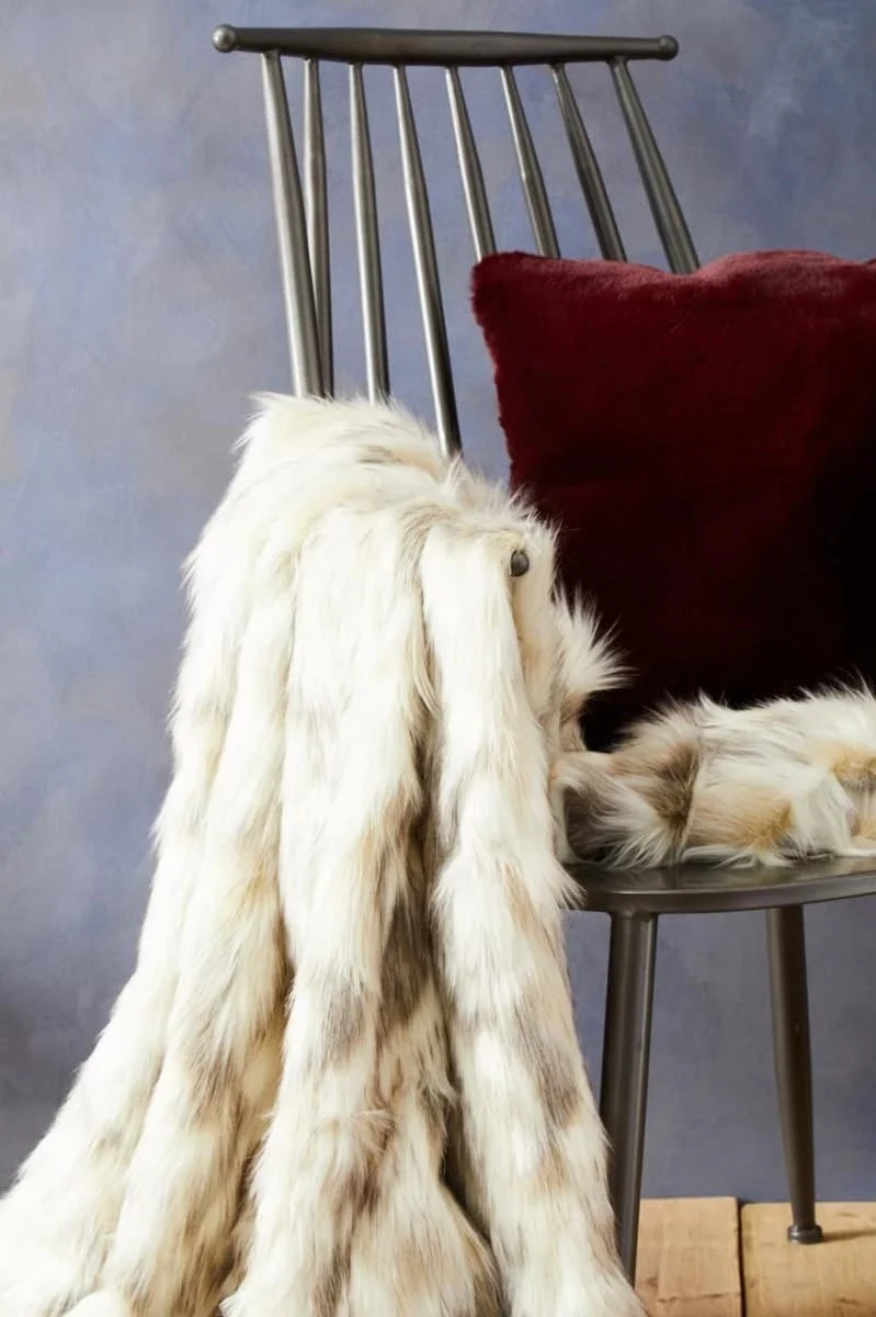 Bosie Lamina Natural Fur Throw