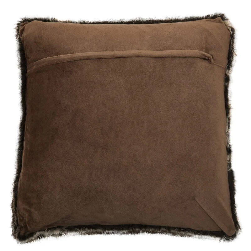 Bosie Lamina Mocha Ombre Square Fur Cushion