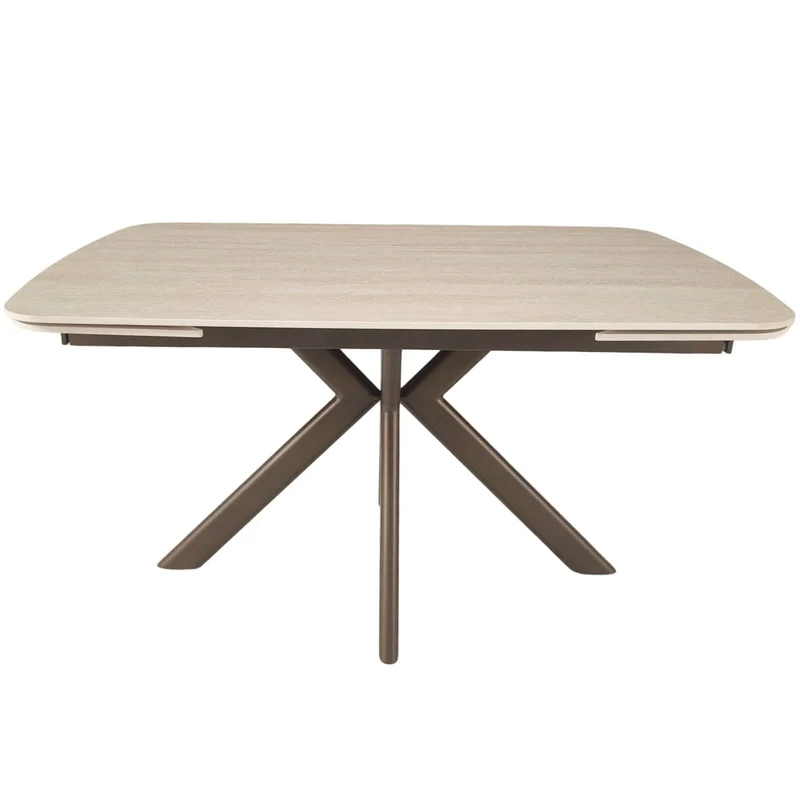 Cote Extending Dining Table in Travertine Ceramic - 140-200cm