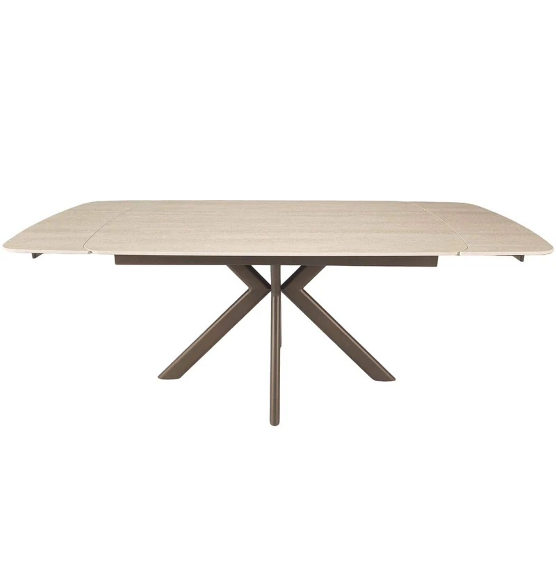 Cote Extending Dining Table in Travertine Ceramic - 140-200cm