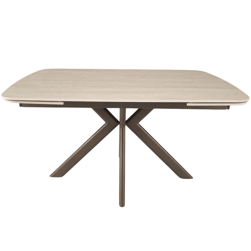 Cote Extending Dining Table in Travertine Ceramic - 140-200cm