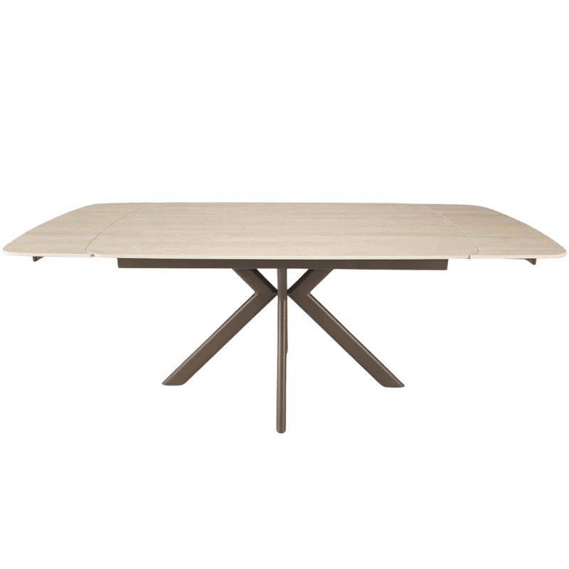 Cote Extending Dining Table in Travertine Ceramic - 140-200cm