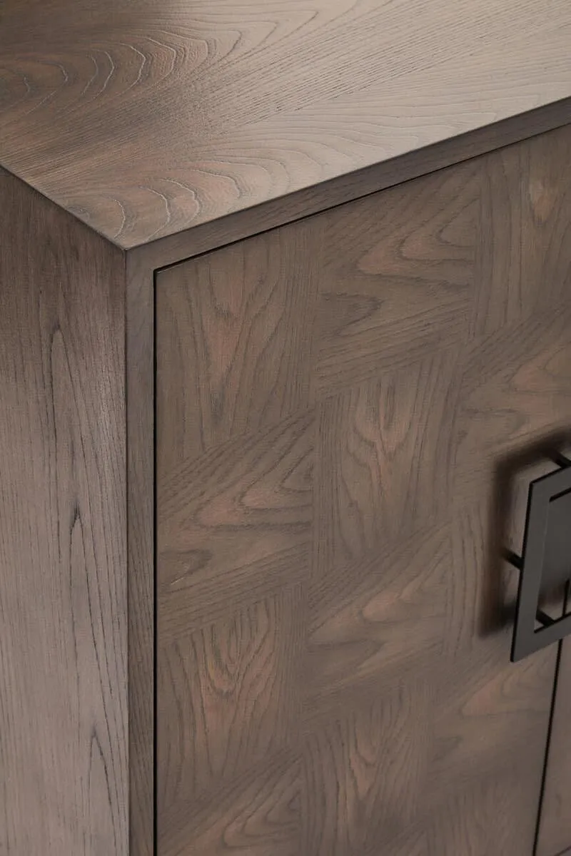 Dimaro Antique Grey Four Door Sideboard