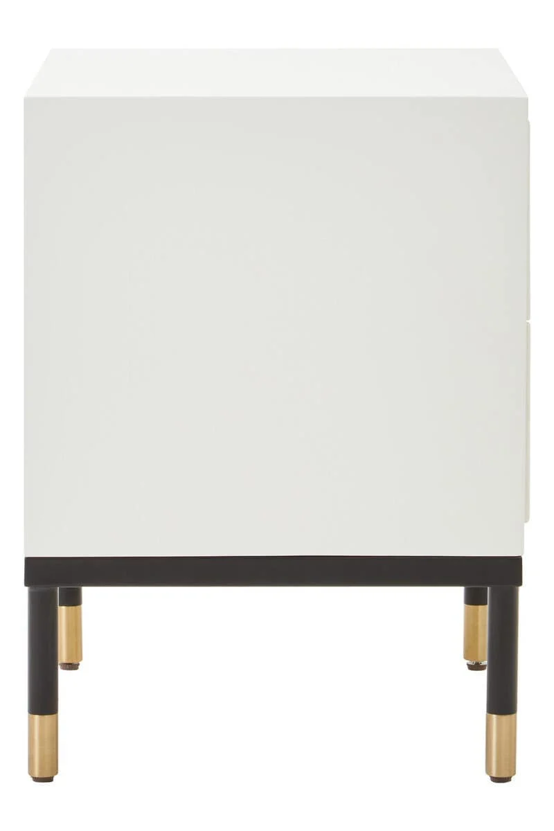 Danta Off White 2 Drawer Side Table