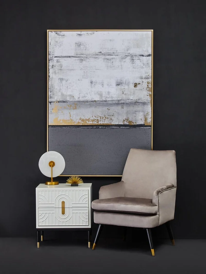 Danta Off White 2 Drawer Side Table