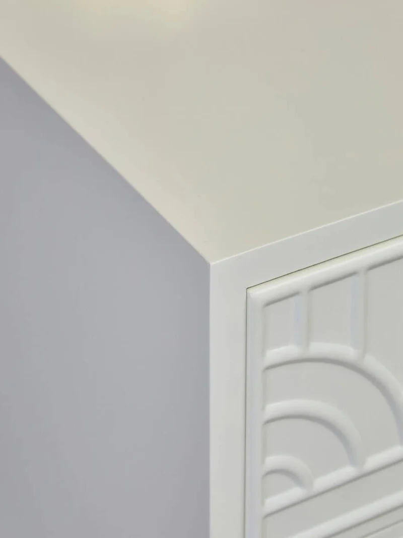 Danta Off White 2 Drawer Side Table
