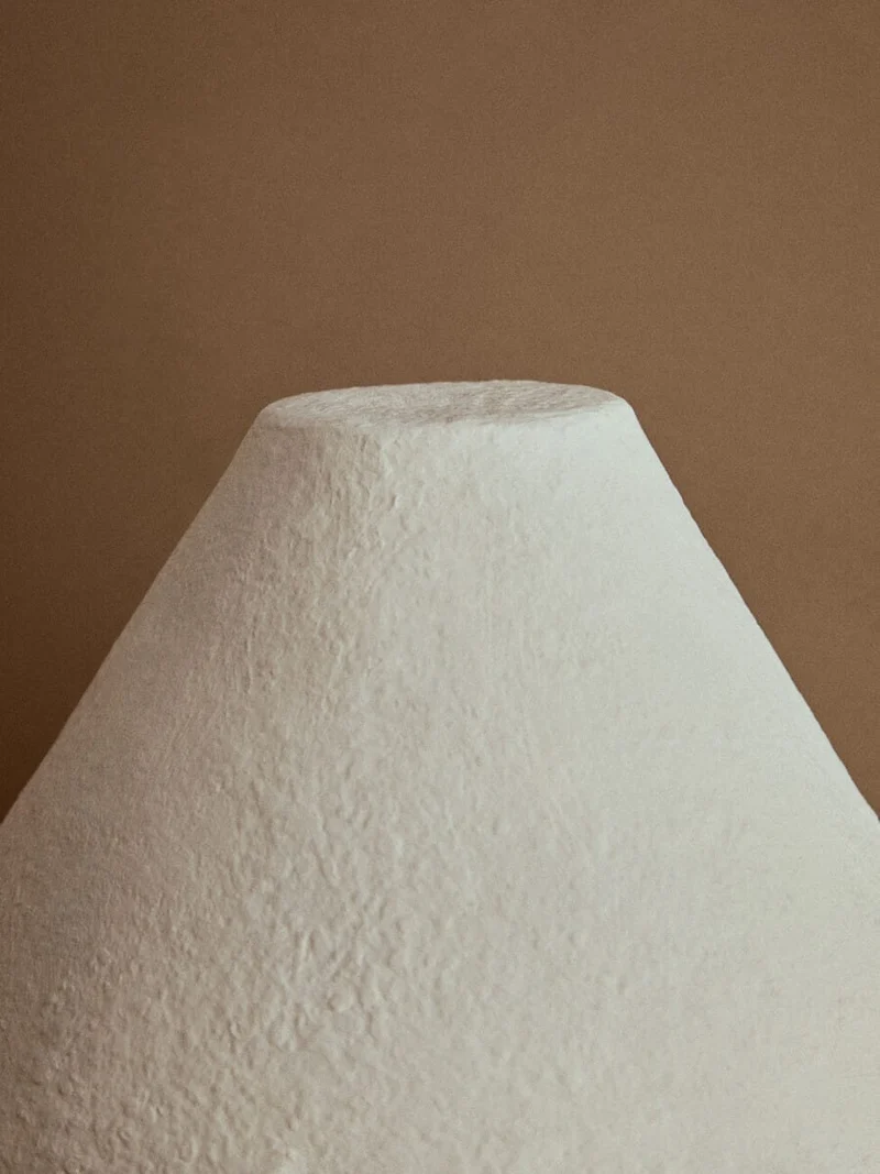 Carta White Papier Mache Table Lamp