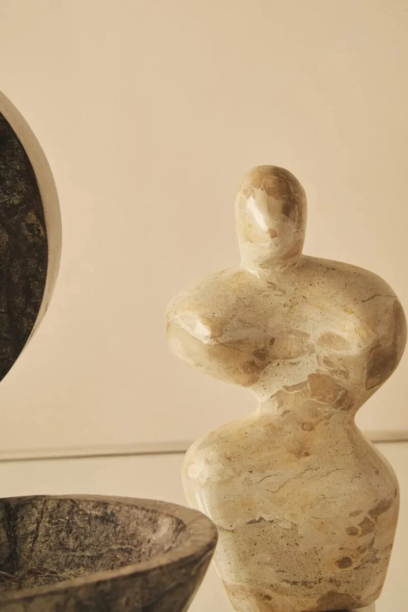 Santino Chocolate Marble Abstract Sculpture