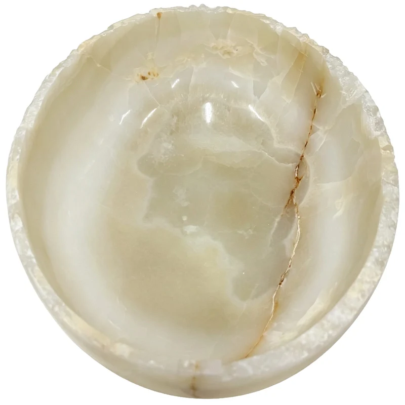 Voss Decorative Bowl in White Jade Marble