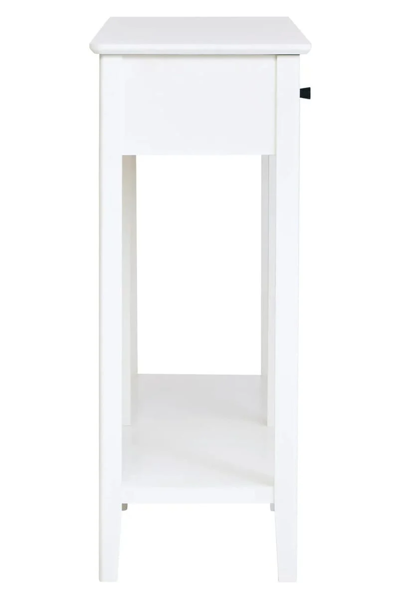 Heritage Two Drawer White Wooden Console Table