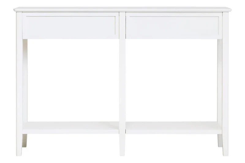 Heritage Two Drawer White Wooden Console Table
