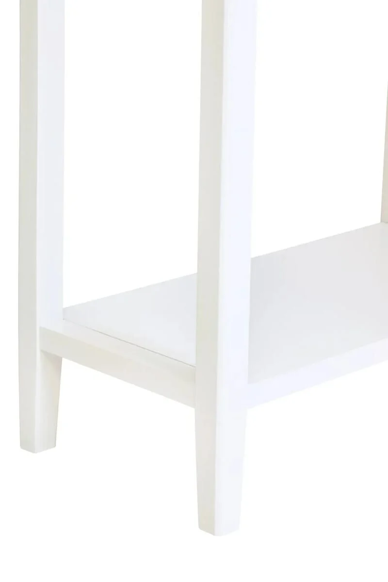 Heritage Two Drawer White Wooden Console Table