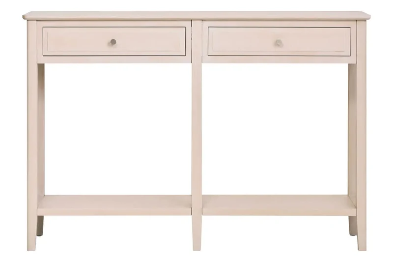 Heritage Two Drawer Taupe Wooden Console Table