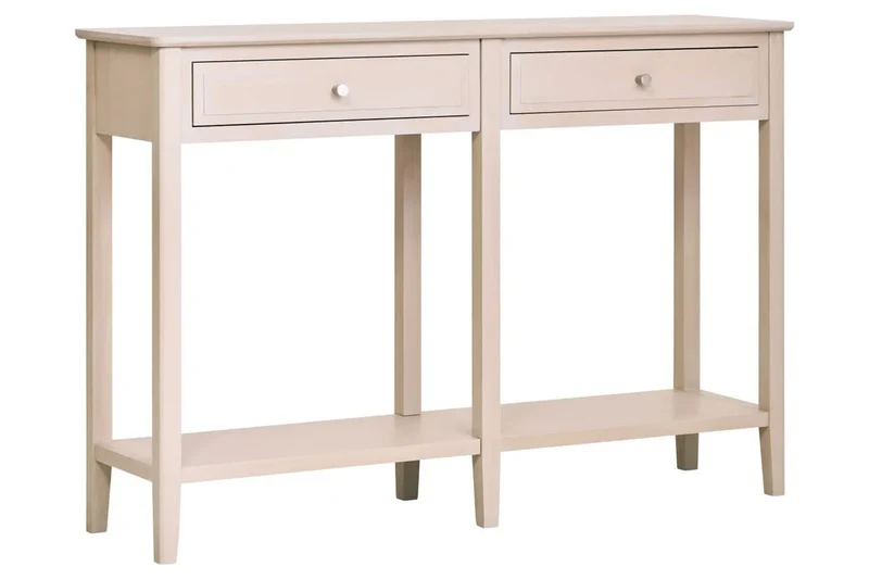 Heritage Two Drawer Taupe Wooden Console Table