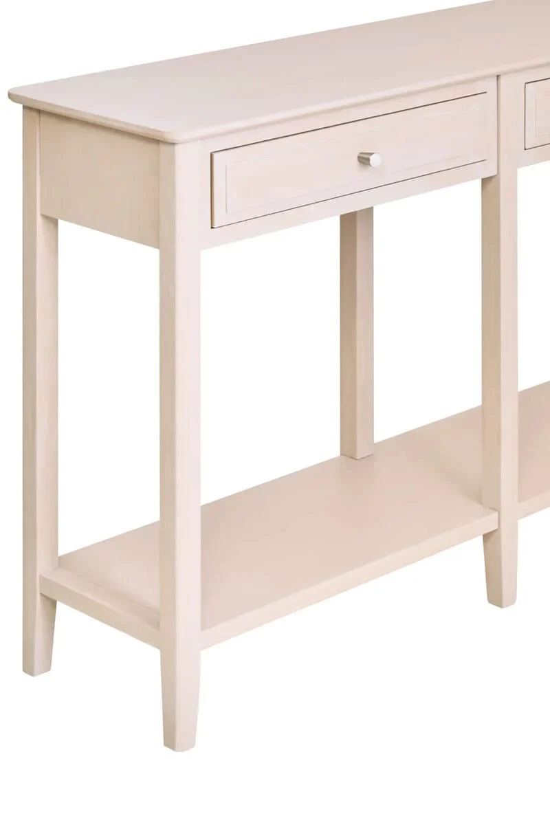 Heritage Two Drawer Taupe Wooden Console Table
