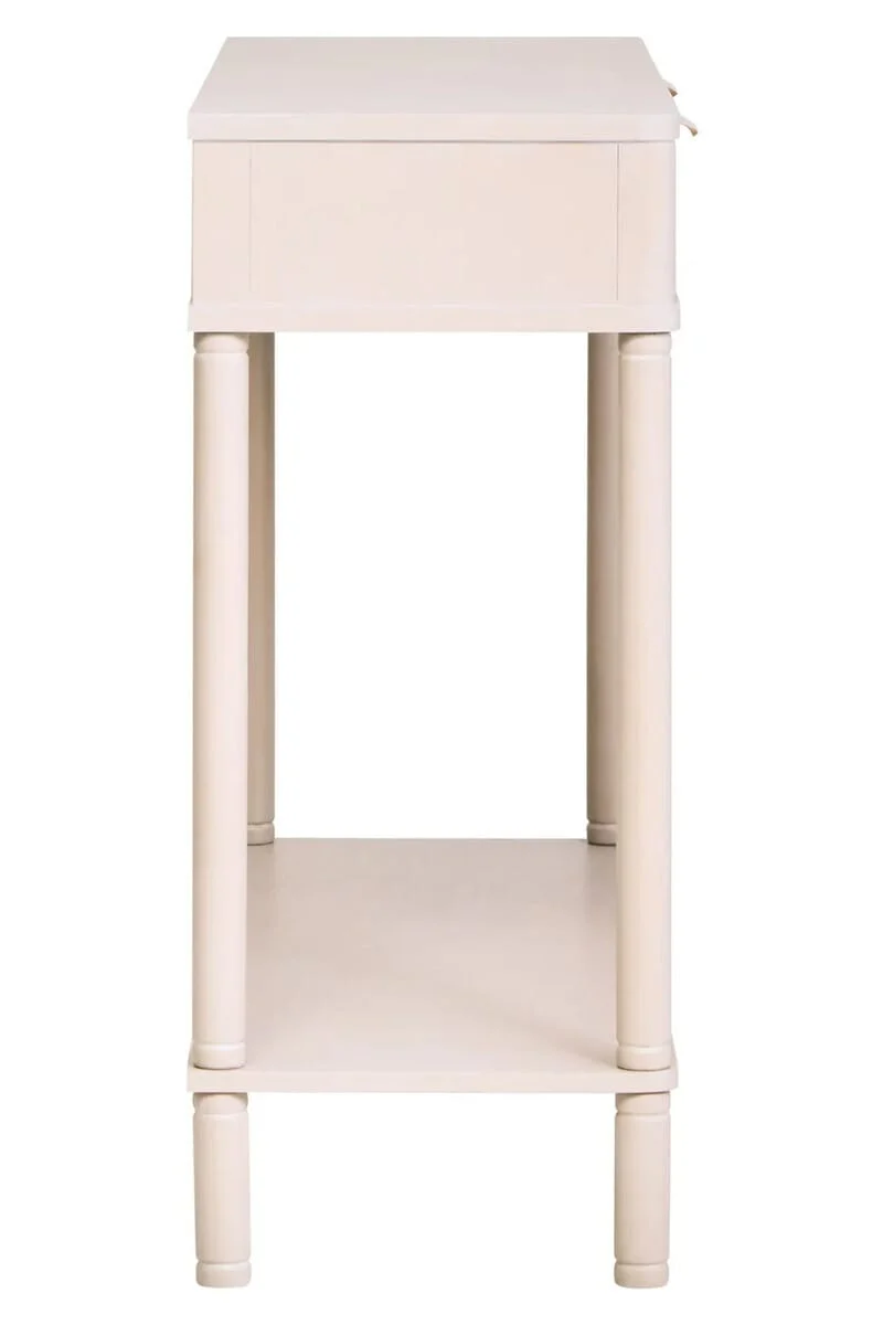 Heritage Two Drawer Reed Detail Taupe Wooden Console Table