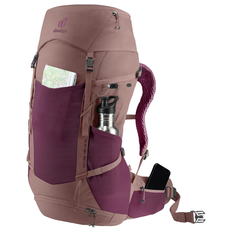Deuter Futura Pro 30 SL - Mochila de senderismo 61 cm (cassis-ashrose)