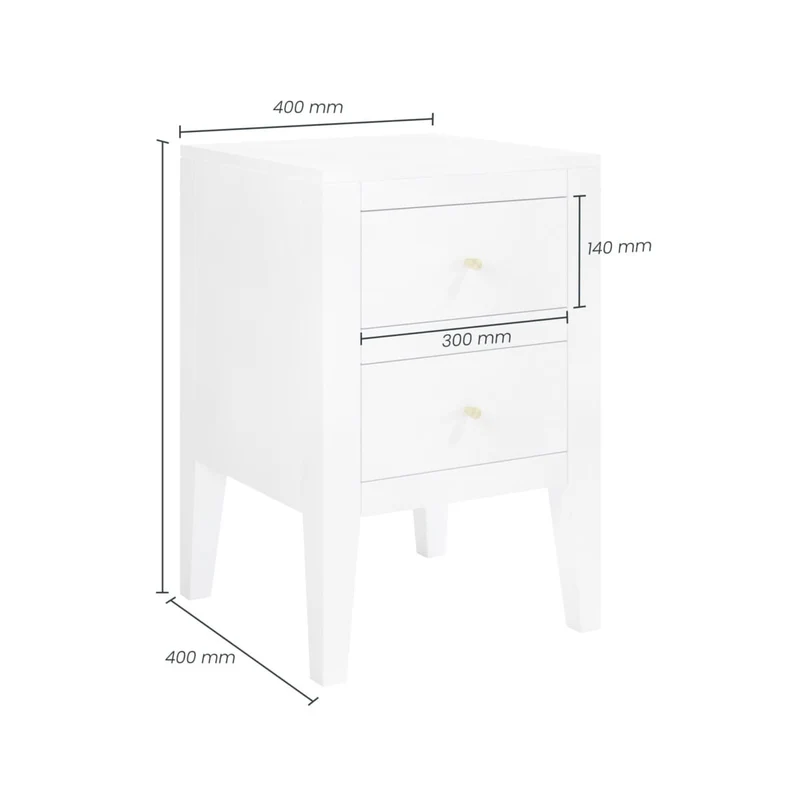 Alton Bedside Table | White