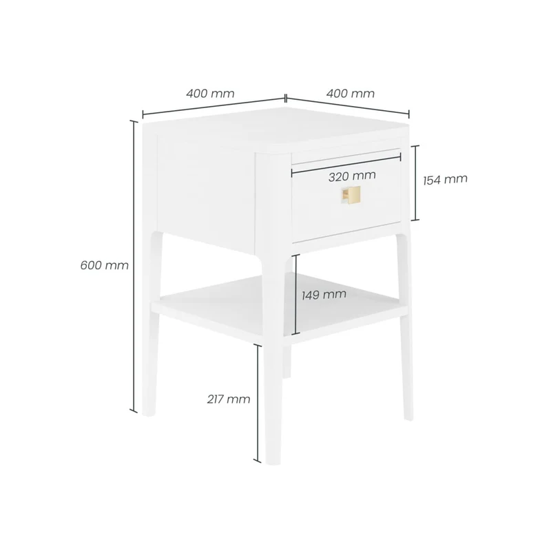 Abberley Bedside Table | One Drawer | Oak