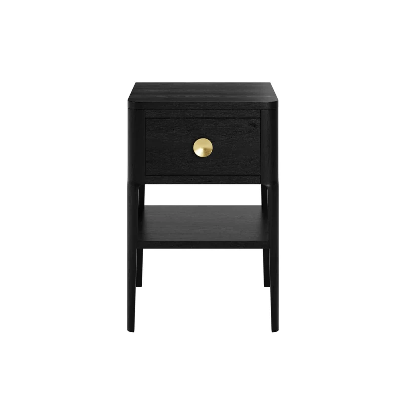 Abberley Bedside Table | One Drawer | Black