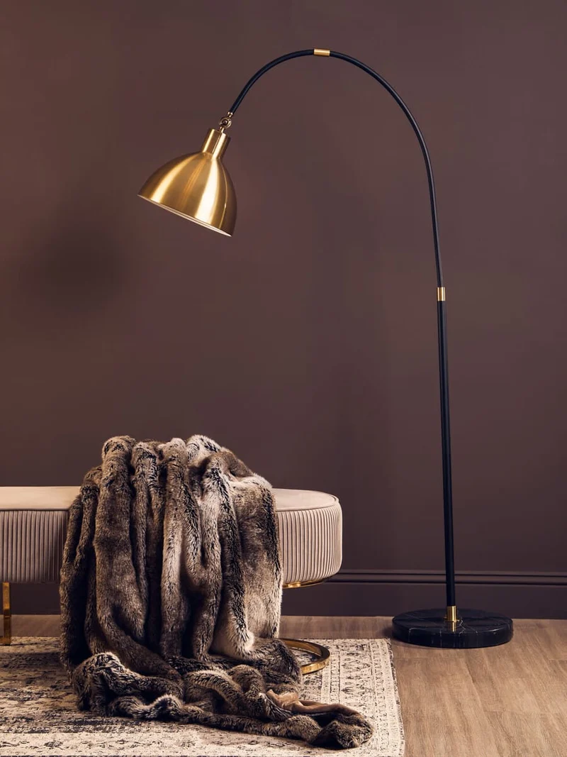 Bosie Lamina Mocha Ombre Fur Throw