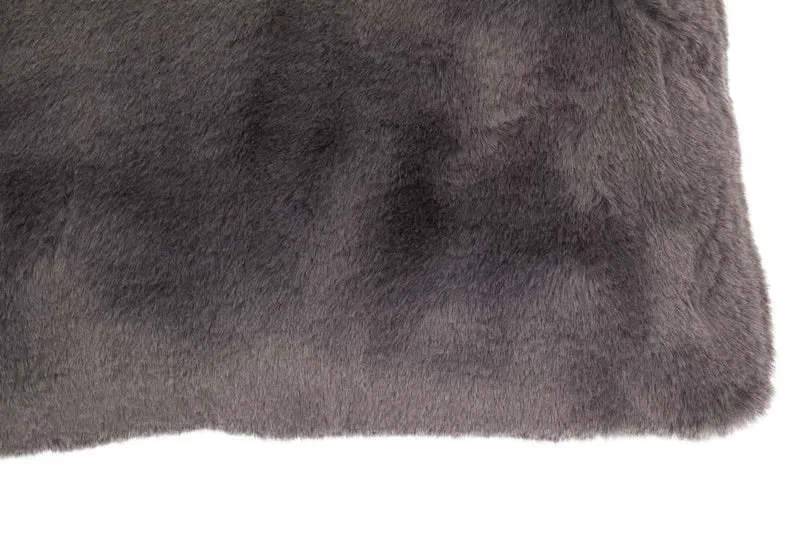 Bosie Lamina Grey Rectangular Fur Cushion