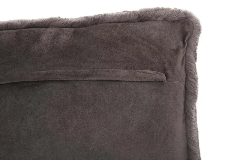 Bosie Lamina Grey Rectangular Fur Cushion