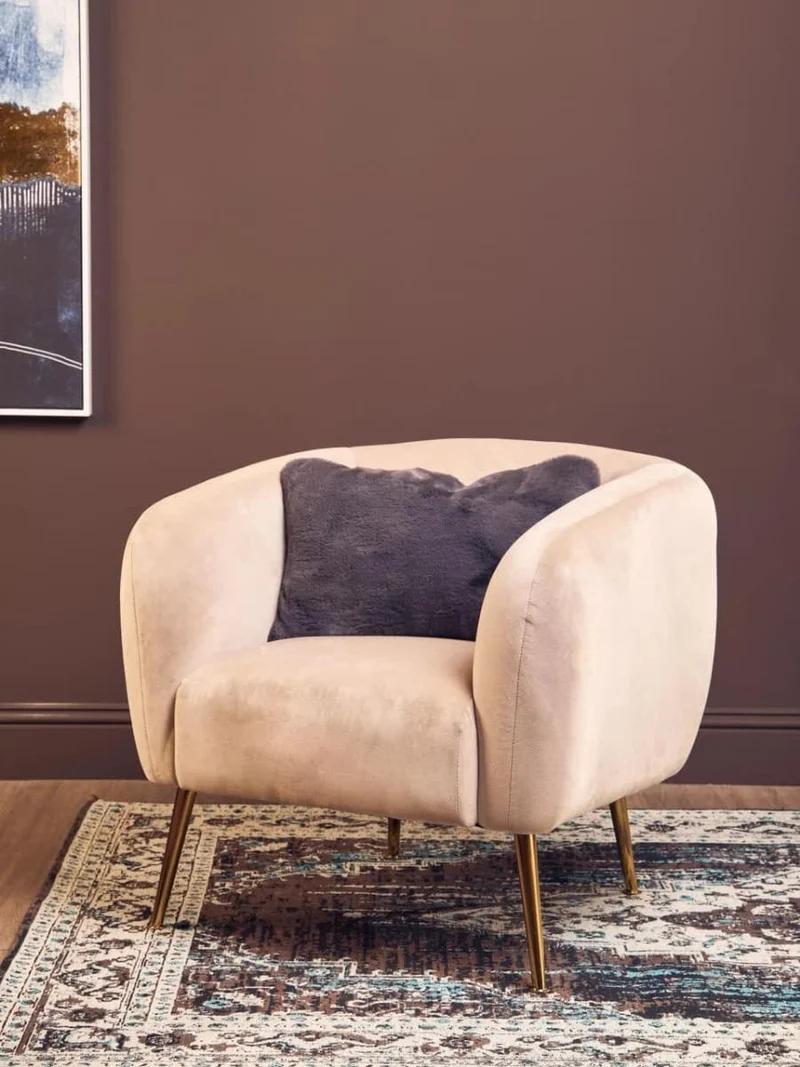 Bosie Lamina Grey Rectangular Fur Cushion