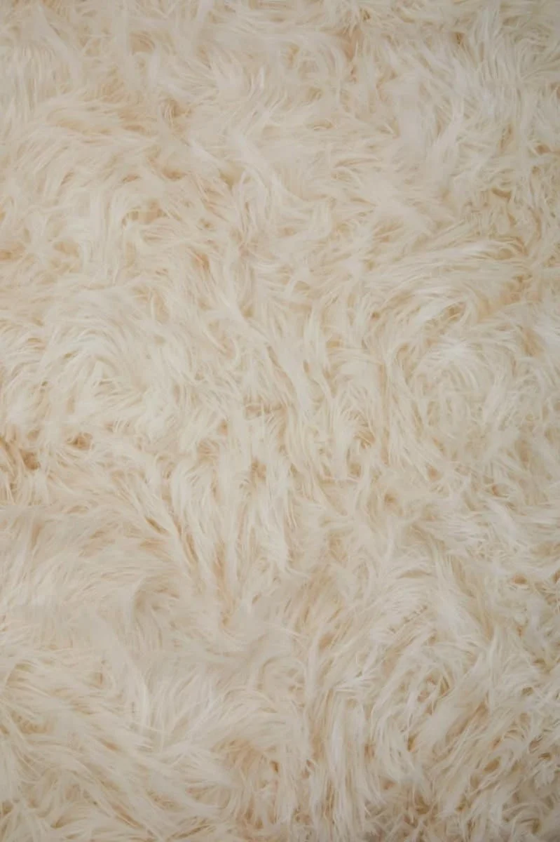 Bosie Lamina Cream Fur Throw