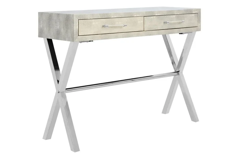 Cardona Two Drawer Grey Shagreen Effect Console Table