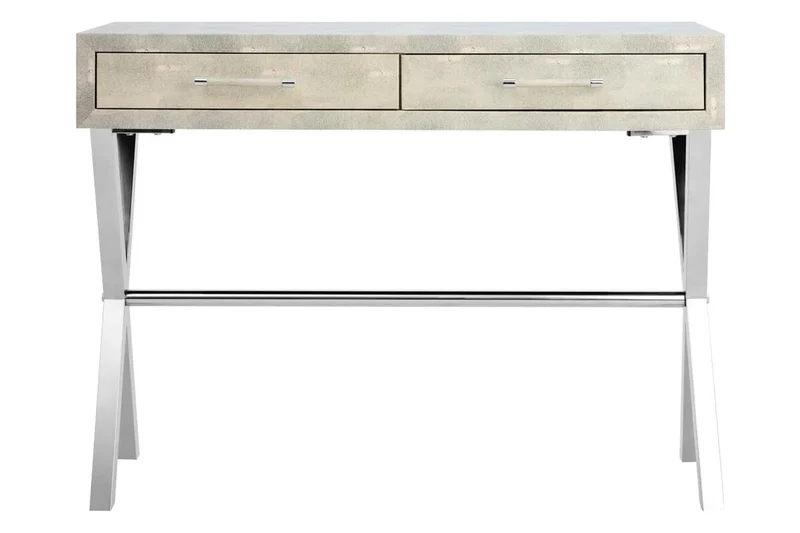 Cardona Two Drawer Grey Shagreen Effect Console Table