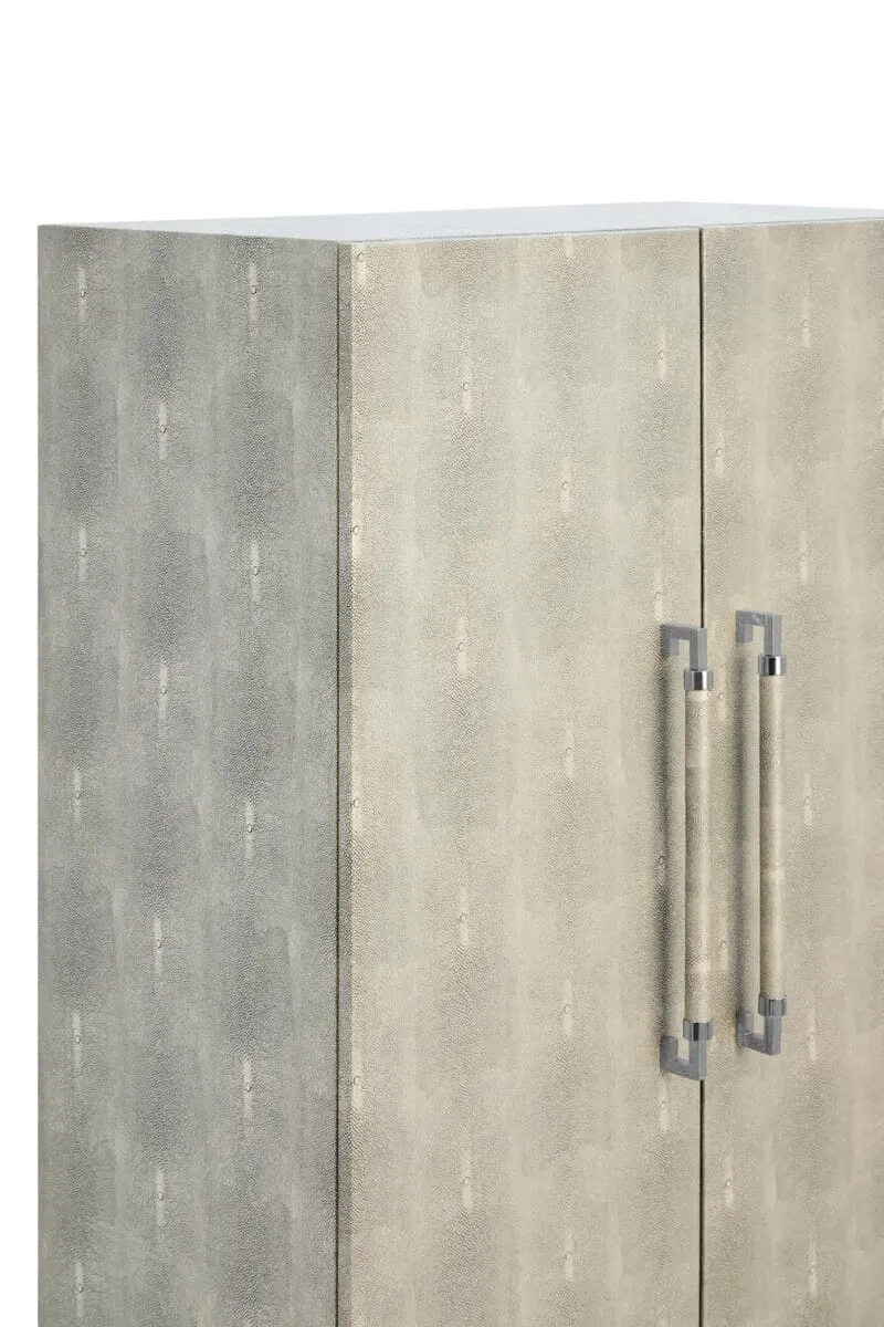 Cardona Two Door Grey Shagreen Effect Cabinet