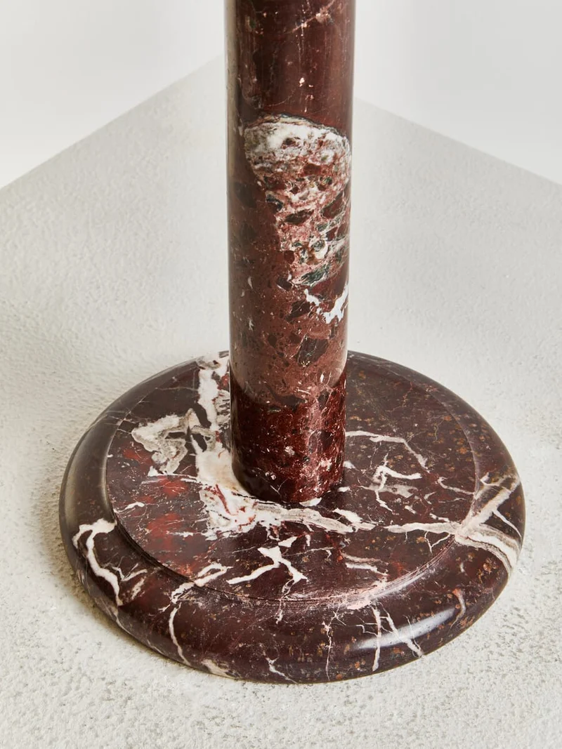 Salmo Red and White Marble Kitchen Roll Holder