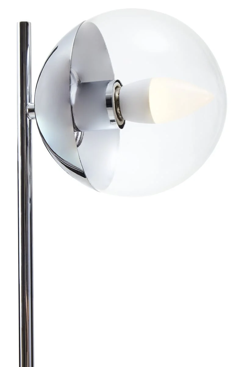 Revive Small Silver Finish Metal Table Lamp