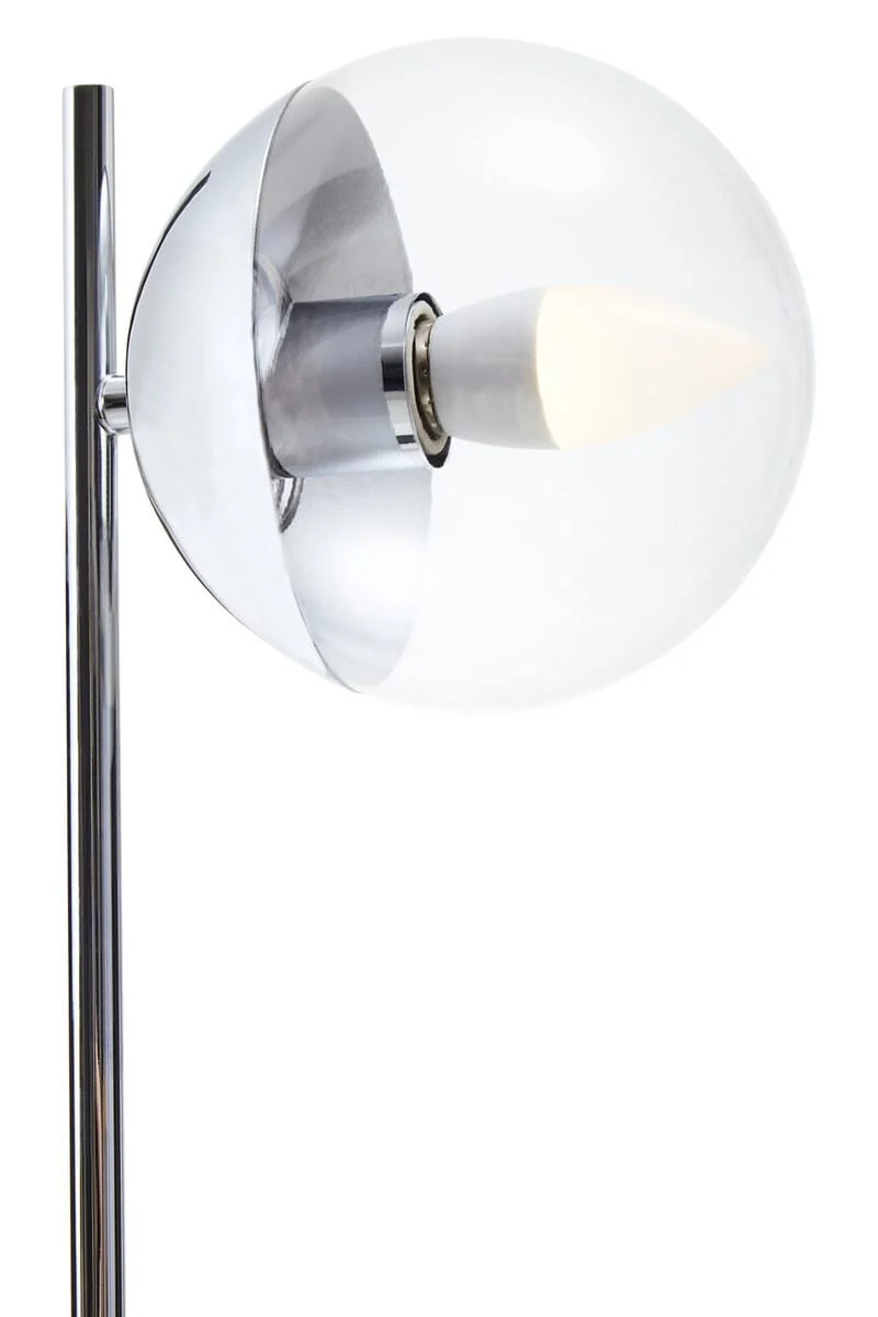 Revive Small Silver Finish Metal Table Lamp