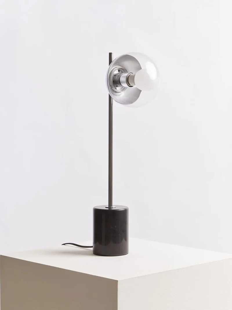 Revive Small Silver Finish Metal Table Lamp