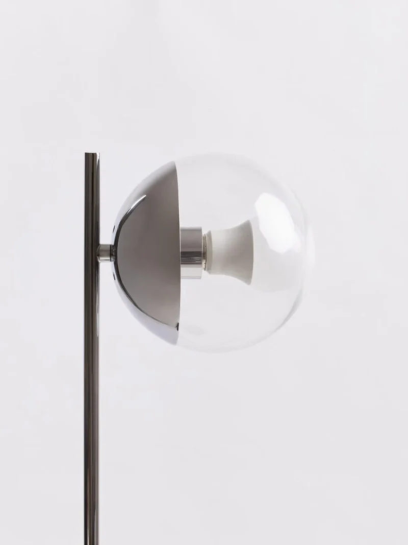 Revive Small Silver Finish Metal Table Lamp