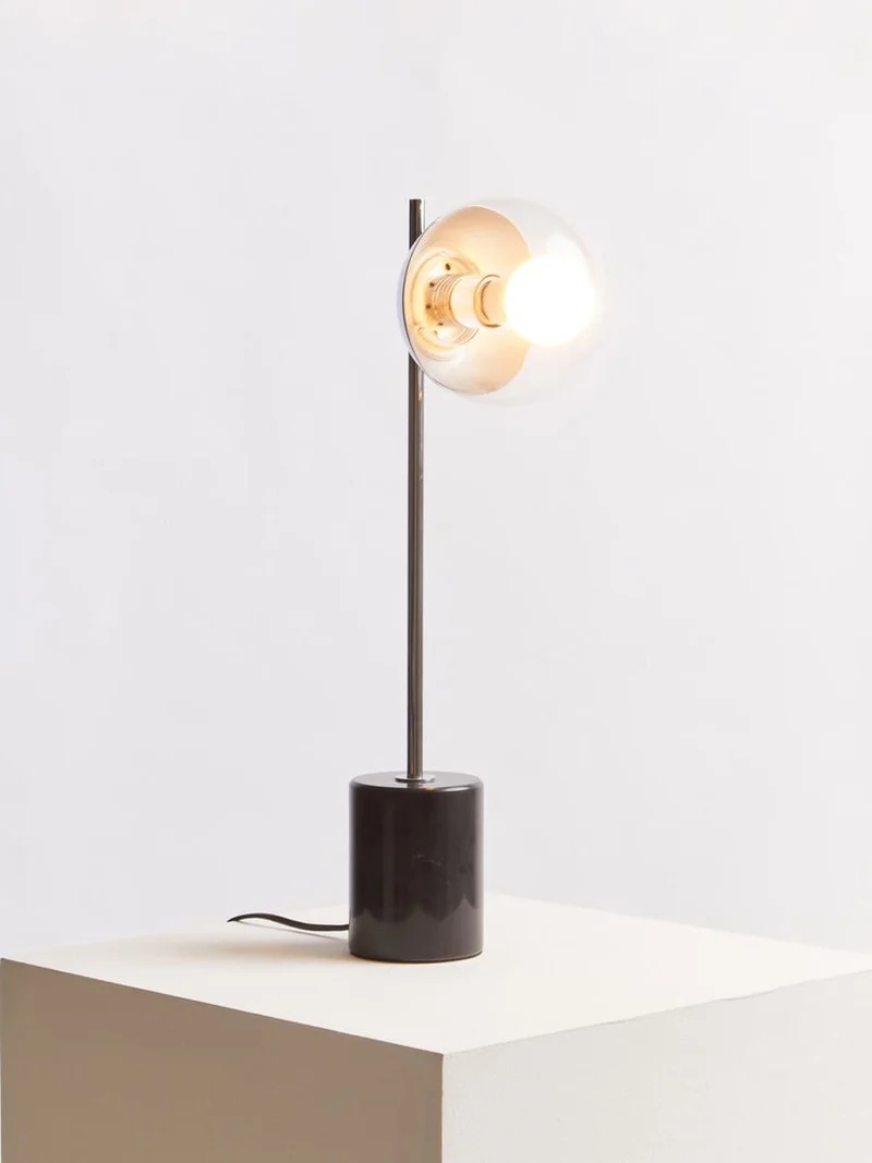 Revive Small Silver Finish Metal Table Lamp
