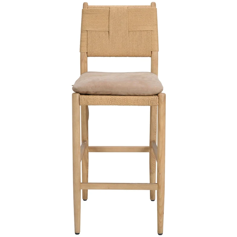 Radford Counter Stool with Leather Seat Cushion
