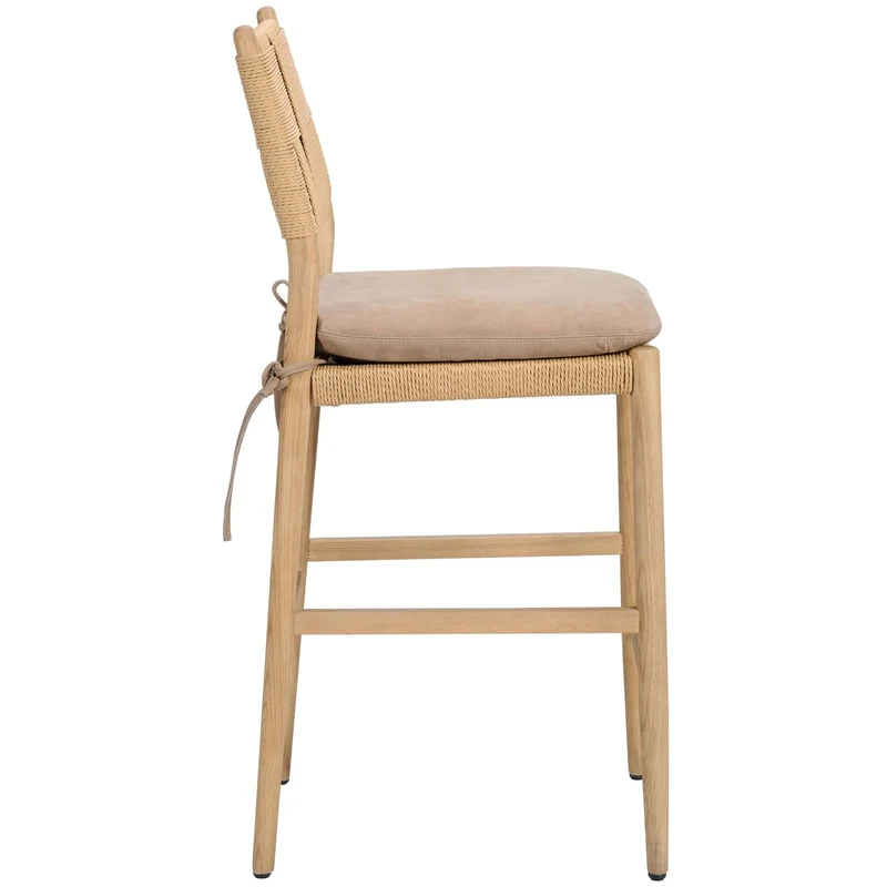 Radford Counter Stool with Leather Seat Cushion