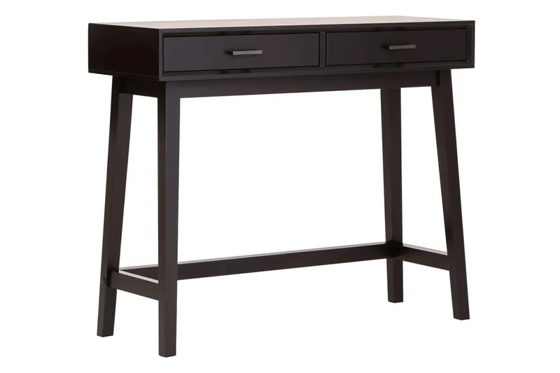 Heritage Two Drawer Black Finish Wooden Console Table