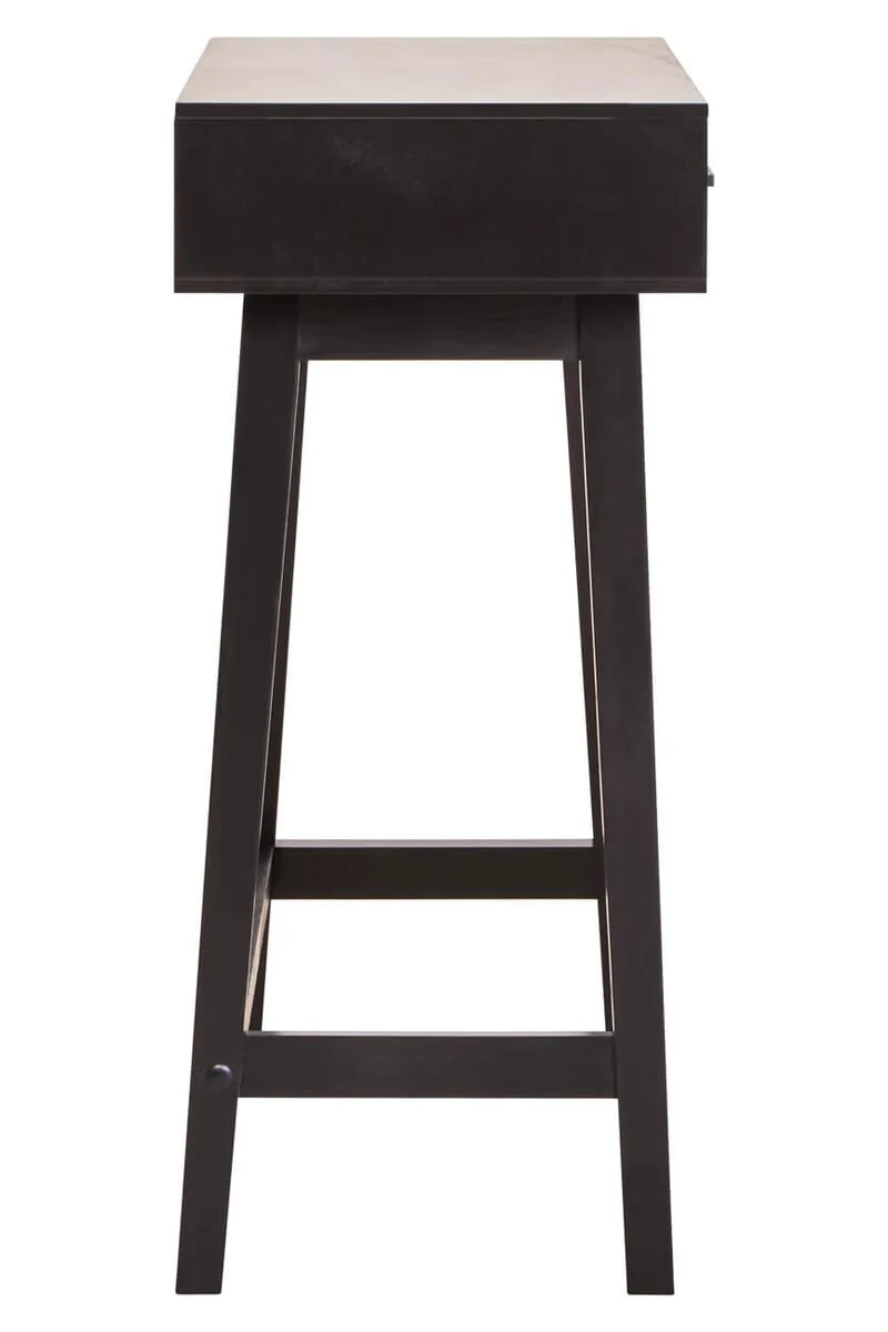 Heritage Two Drawer Black Finish Wooden Console Table