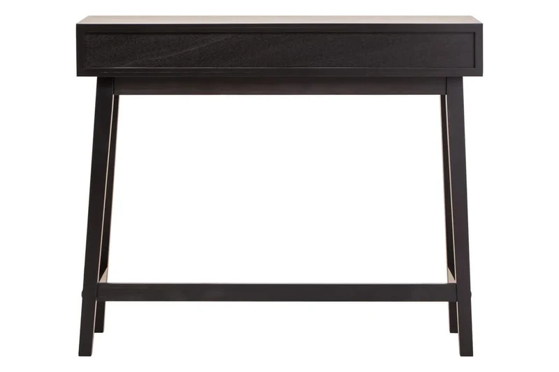 Heritage Two Drawer Black Finish Wooden Console Table