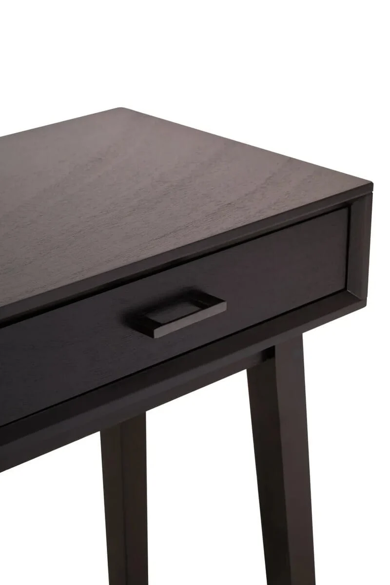 Heritage Two Drawer Black Finish Wooden Console Table
