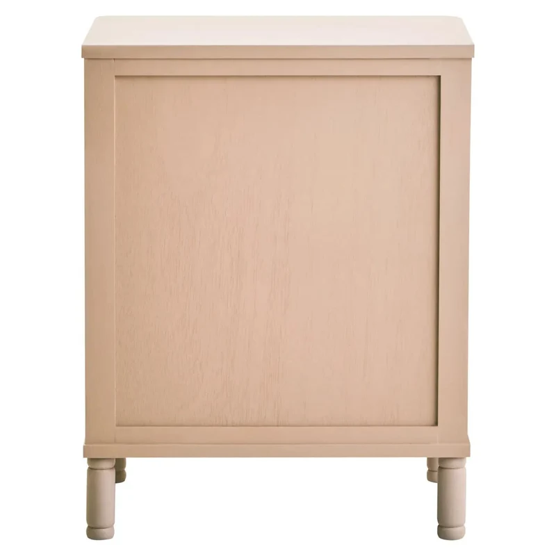 Heritage Reed Detail Taupe Three Drawer Wooden Chest