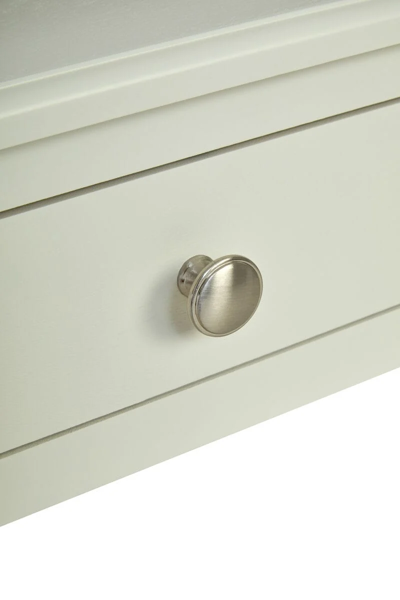 Heritage Two Drawer Bobble Detail Ivory Wooden Console Table