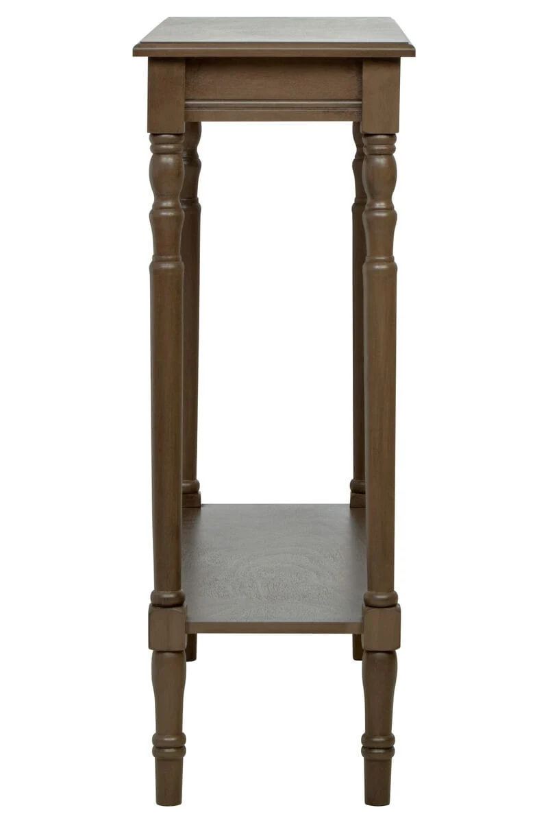 Heritage Dark Brown Rectangular Wooden Console Table